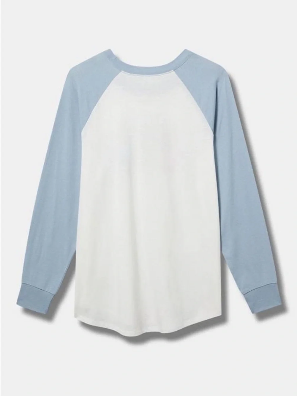 torrid size 2 Raglan Graphic Tee - Light Blue & White - Picture 3 of 5